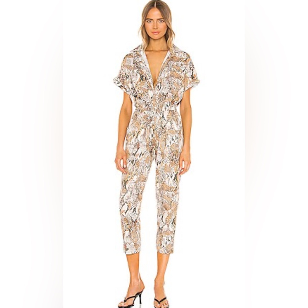 Enza Costa Multicolor Snake Print Jumpsuit